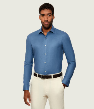 Calvin Klein Koszula | Slim Fit | z dodatkiem wełny