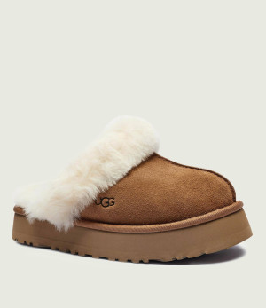 UGG Ocieplane obuwie domowe DISQUETTE | zamsz | shearling