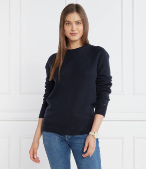 Tommy Hilfiger Wełniany sweter MID GG C-NK | Regular Fit