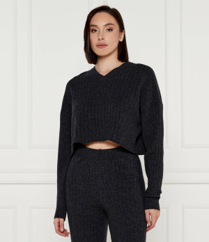 TWINSET Wełniany sweter | Cropped Fit