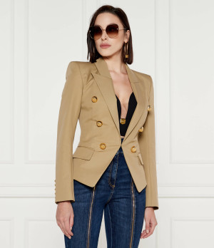 Balmain Marynarka | Slim Fit | z dodatkiem jedwabiu