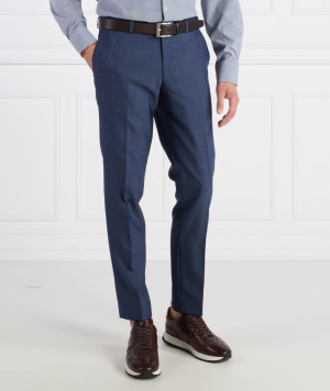 Oscar Jacobson Wełniane spodnie Denz | Slim Fit