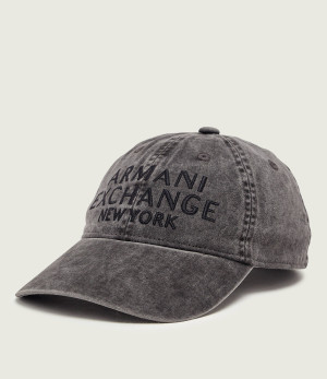 Armani Exchange Jeansowa bejsbolówka