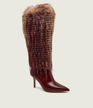 Kurt Geiger Skórzane kozaki na szpilce KENSINGTON
