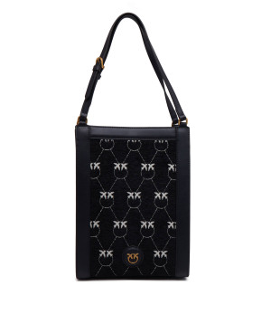 Pinko Skórzana torebka na ramię Box Mini Vertical