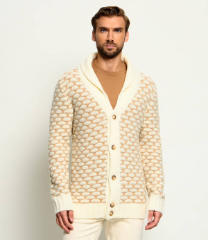 Gran Sasso Wełniany kardigan | Slim Fit