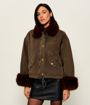 Pinko Parka Garlate | Cropped Fit | shearling