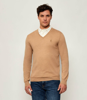 POLO RALPH LAUREN Wełniany sweter | Slim Fit