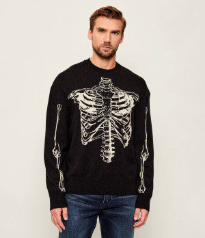 AllSaints Wełniany sweter SKELLI | Oversize fit