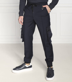 Les Hommes Wełniane spodnie cargo | Regular Fit