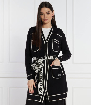 Karl Lagerfeld Kardigan | Relaxed fit | z dodatkiem wełny