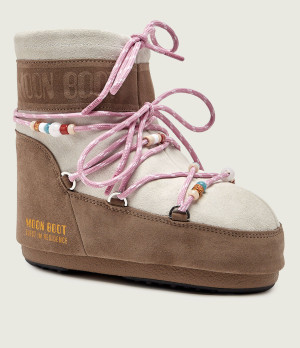 Moon Boot Śniegowce ICON LOW SUEDE BEADS | Moon Boot x Guest in Residence | zamsz