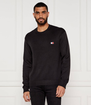 Tommy Jeans Sweter | Regular Fit | z dodatkiem wełny