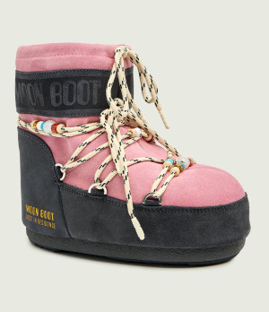 Moon Boot Śniegowce ICON LOW SUEDE BEADS | Moon Boot X Guest in Residence | zamsz