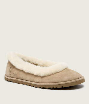UGG Baleriny ZORA | shearling | zamsz | z dodatkiem wełny