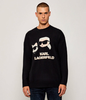 Karl Lagerfeld Sweter | Relaxed fit | z dodatkiem wełny