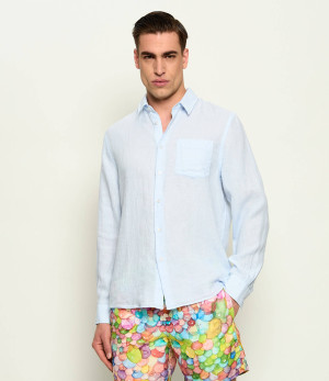 Vilebrequin Lniana koszula CAROUBIS | Regular Fit