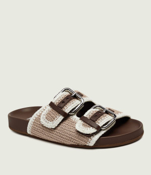 Weekend MaxMara Klapki WKABONITO | z dodatkiem skóry