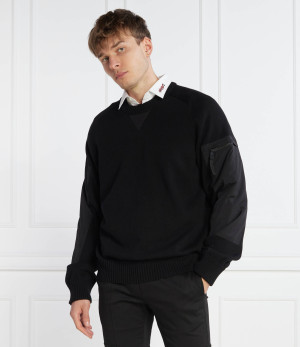 HUGO Sweter Sutil | Relaxed fit | z dodatkiem wełny