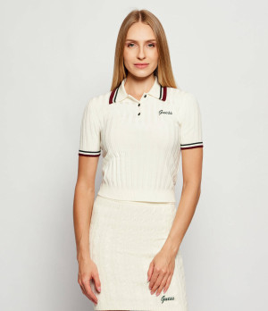 GUESS ACTIVE Polo SABINA | Slim Fit | z dodatkiem wełny