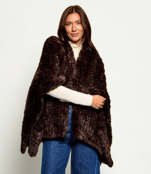 Pinko Ponczo Ciliegio | Oversize fit | z dodatkiem wełny