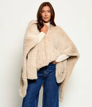 Pinko Ponczo Ciliegio | Oversize fit | z dodatkiem wełny