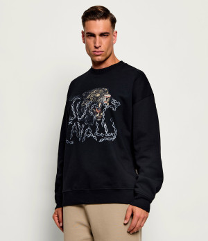 Just Cavalli Bluza Chain Leopard | Relaxed fit