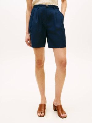 Tommy Hilfiger Szorty | Regular Fit | z dodatkiem lnu