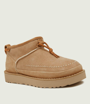UGG Śniegowce W ULTRA MINI CRAFTED REGENERATE | wełna | zamsz