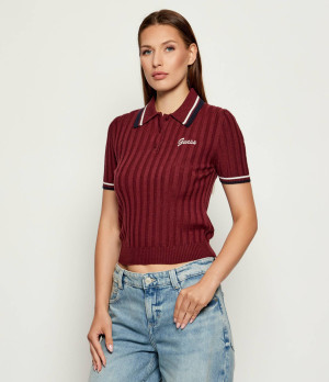 GUESS ACTIVE Polo SABINA | Slim Fit | z dodatkiem wełny