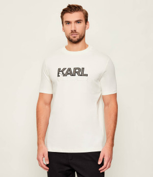 Karl Lagerfeld T-shirt | Regular Fit | z dodatkiem wełny