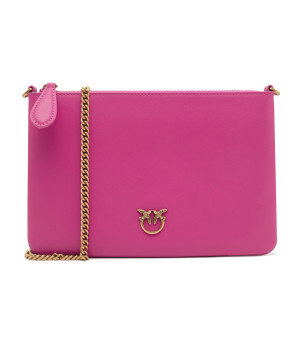 Pinko Skórzana kopertówka Flat Classic Vitello Seta