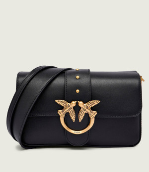 Pinko Skórzana torebka na ramię LOVE ONE MINI SLOUCHY