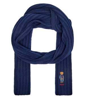 POLO RALPH LAUREN Wełniany szal DENIM BEAR