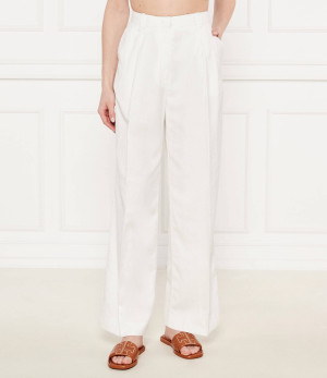 Tommy Hilfiger Spodnie | flare fit | z dodatkiem lnu