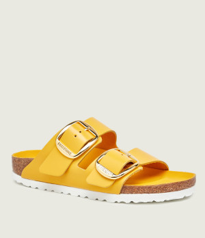 Birkenstock Klapki Arizona Lena | z dodatkiem skóry | narrow fit