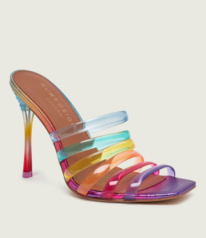 Kurt Geiger Klapki na szpilce MADDISON | z dodatkiem skóry