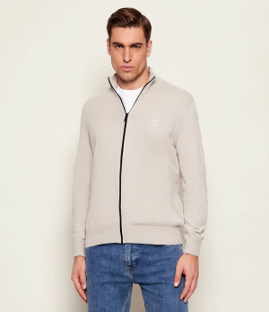 BOSS ORANGE Sweter Kanozip_S | Regular Fit | z dodatkiem kaszmiru