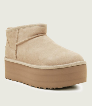 UGG Śniegowce W CLASSIC ULTRA MINI | wełna | zamsz