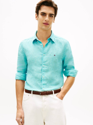 Tommy Hilfiger Lniana koszula | Regular Fit