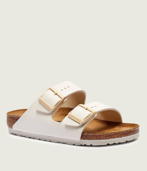 Birkenstock Klapki Arizona | z dodatkiem skóry | narrow fit