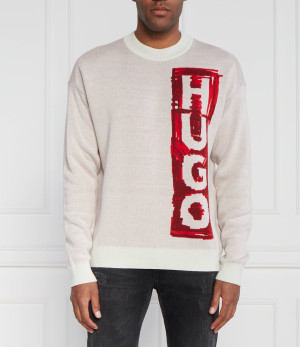 HUGO Sweter Sohugoh | Regular Fit | z dodatkiem wełny
