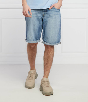 GUESS Szorty Sonny | Regular Fit | z dodatkiem lnu