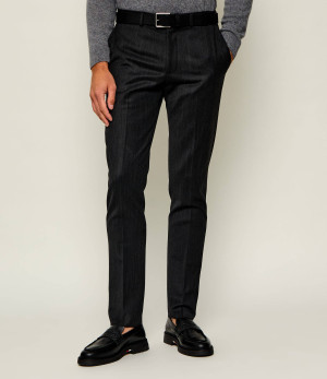 Emporio Armani Spodnie chino | Slim Fit | z dodatkiem wełny