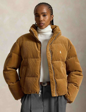 POLO RALPH LAUREN Puchowa kurtka Cord | Regular Fit | sztruks