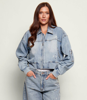 GUESS Jeansowa kurtka Anna | Cropped Fit