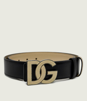 Dolce & Gabbana Skórzany dwustronny pasek