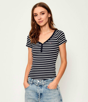 Tommy Jeans Bluzka HENLEY | Slim Fit