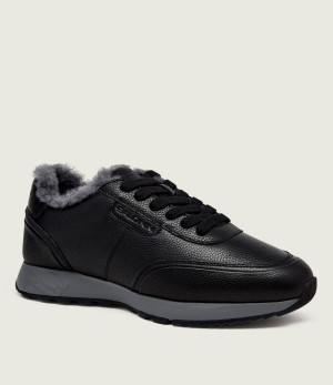 Baldinini Skórzane sneakersy | shearling