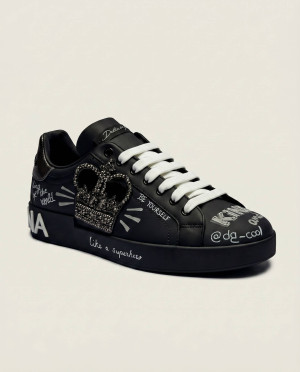Dolce & Gabbana Skórzane sneakersy
